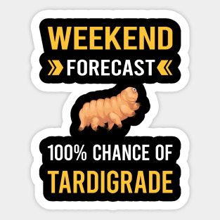 Weekend Forecast Tardigrade Tardigrades Tardigrada Water Bear Bears Waterbear Moss Piglet Piglets Sticker